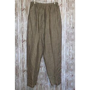 Women's Tin Lizzie 100% Linen Pull On Pants Size 1X Pockets NWOT Tan Beige